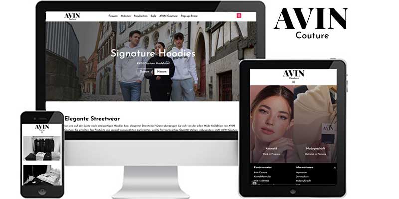 AVIN Couture offizielle Webseite und Online Shop aus Gäufelden