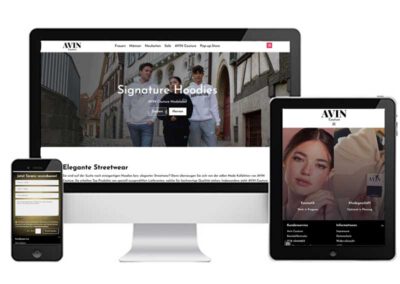 Webdesign AVIN Couture mit neuer und moderner Webseite