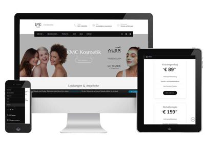Webdesign Referenzen KMC Kosmetik Neu Isenburg