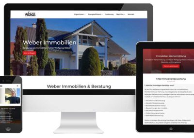 Webseite von Weber Immobilien und Beratung aus Gäufelden-Nebringen